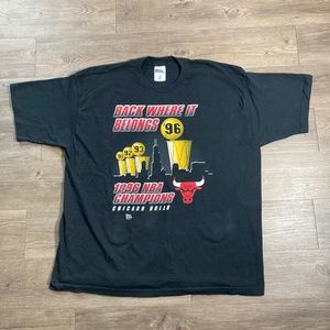 Vintage 1996 Chicago Bulls NBA Championships shirt XXL